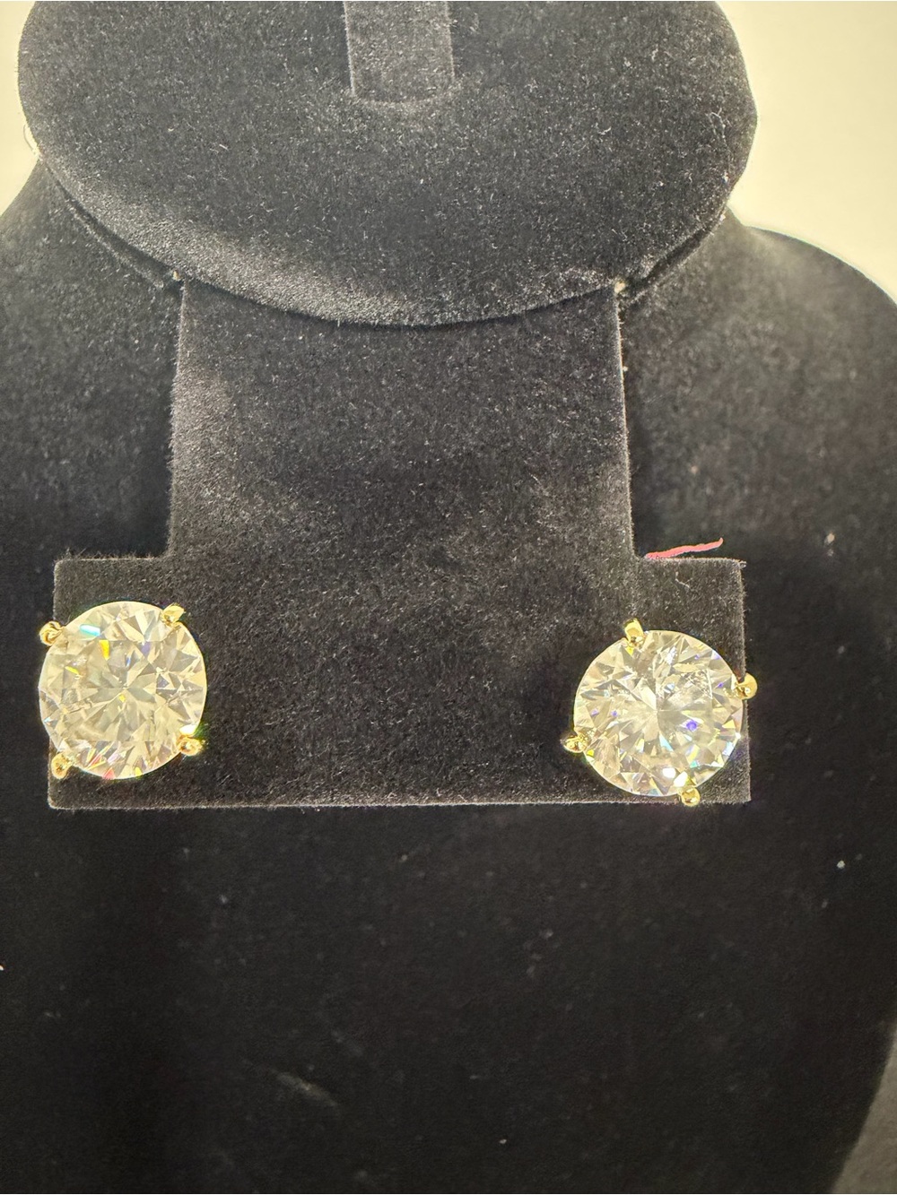 Sterling Silver Moissanite   Stud Earrings - Classic Sparkle nice large studs